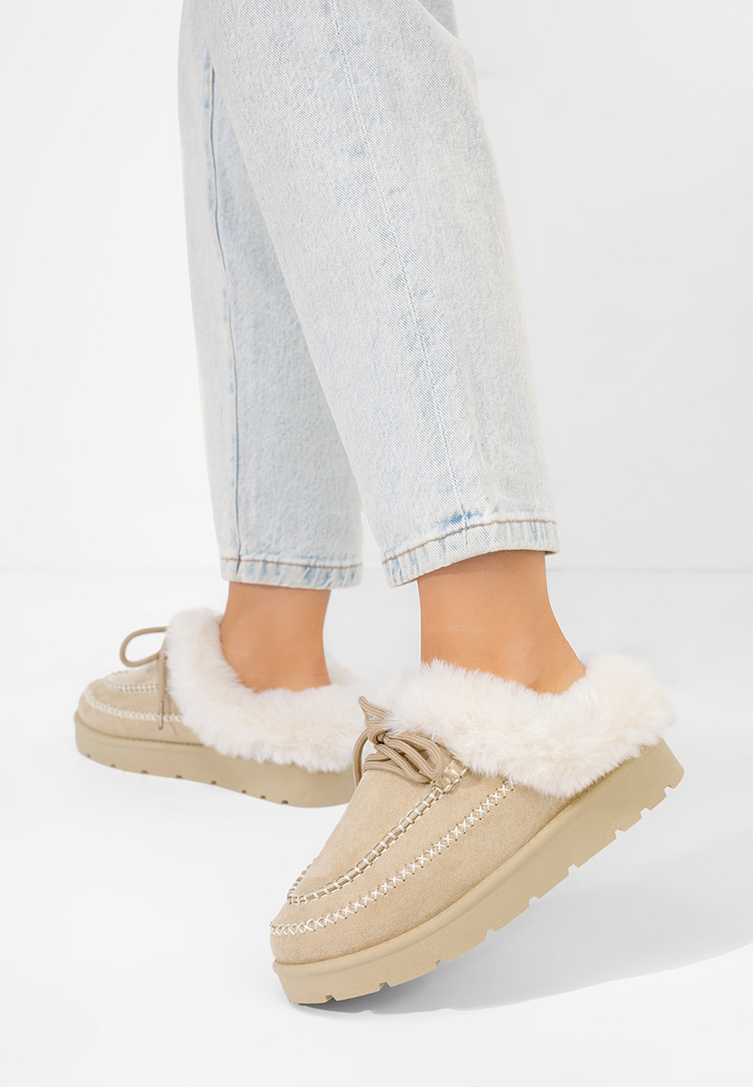 Ženske klompa Leainia bež Ženske klompa Leainia bež