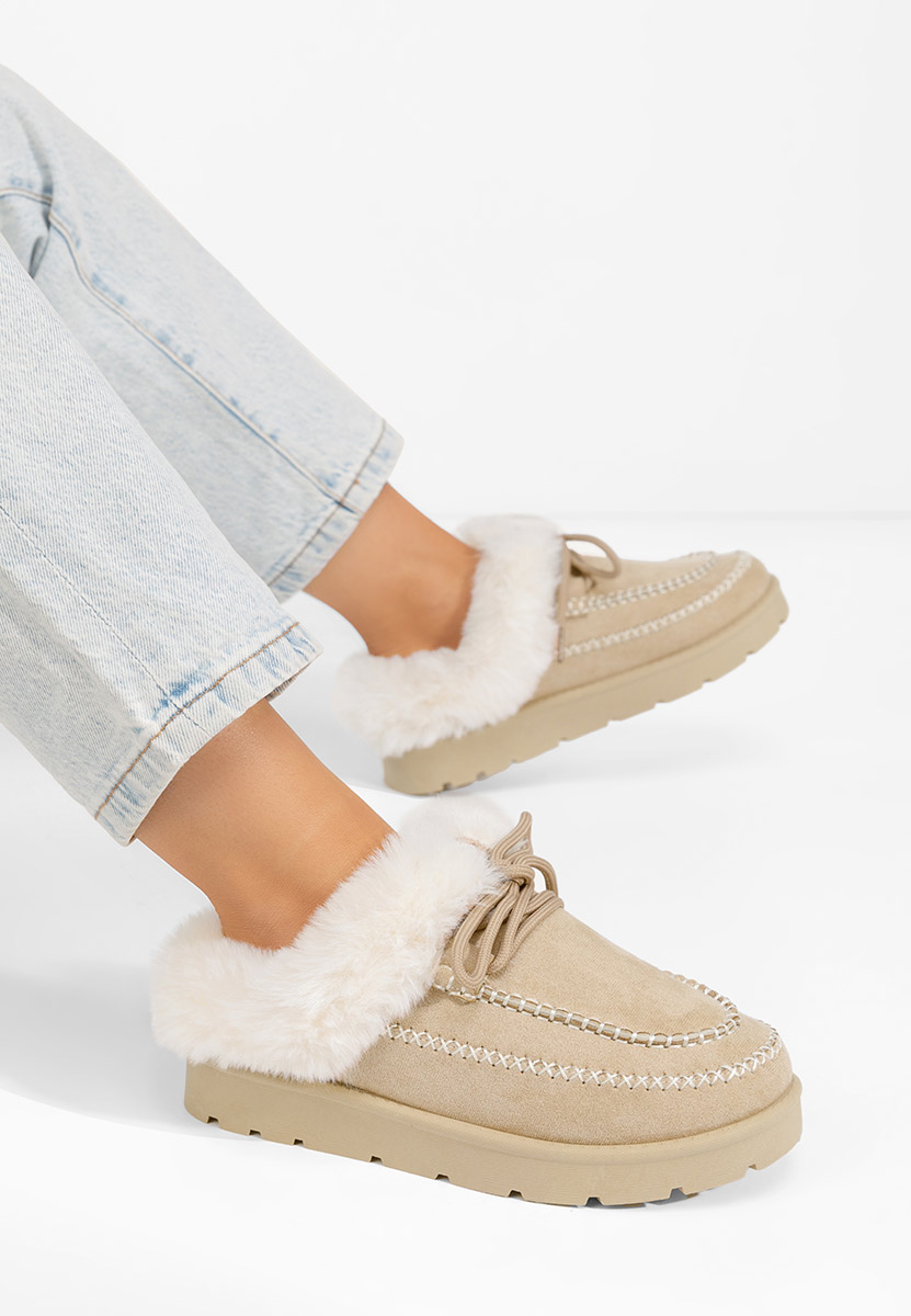 Ženske klompa Leainia bež Ženske klompa Leainia bež