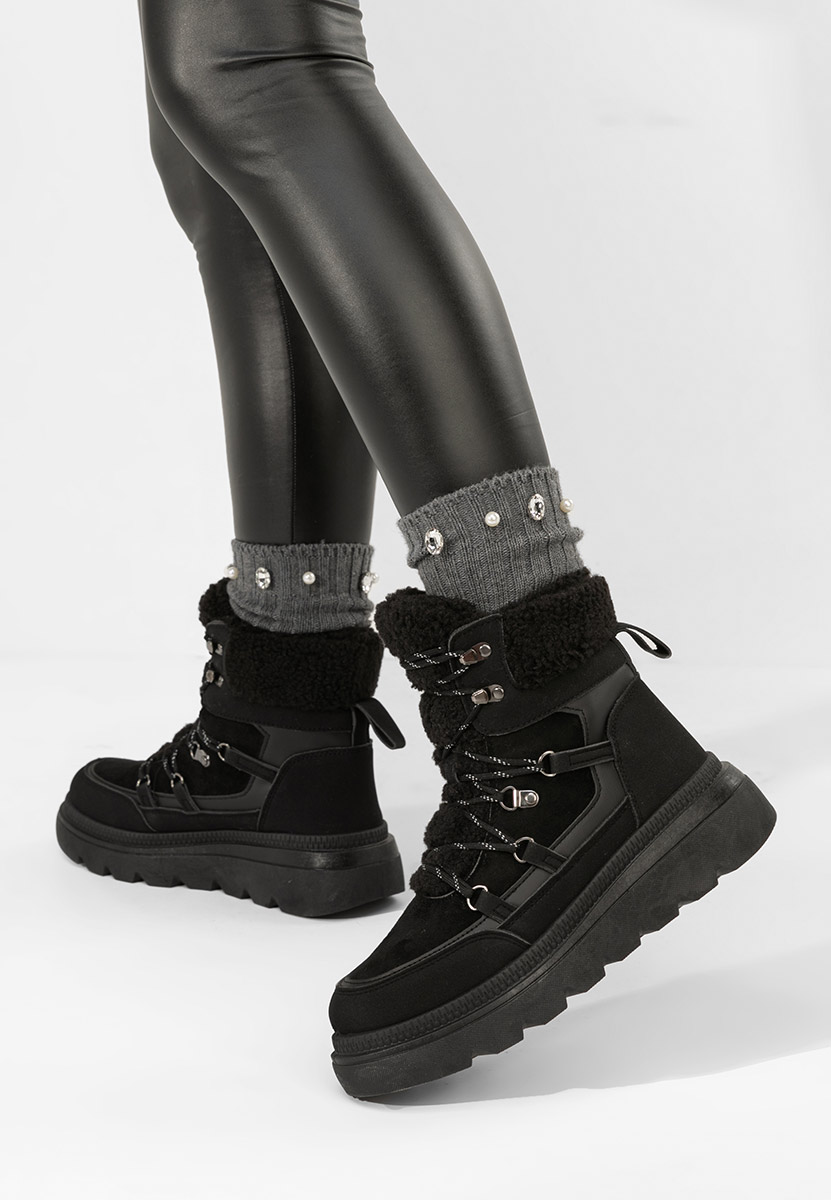 Gležnjače s platformom Mavira crno