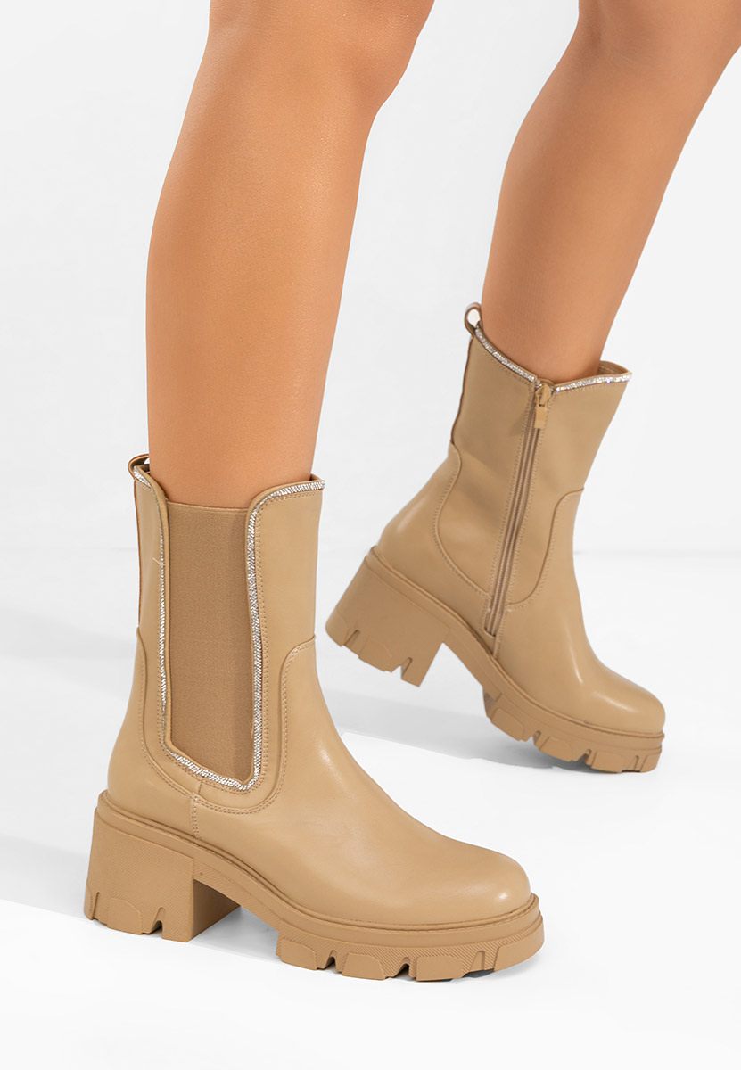 Ženske gležnjače Justine kaki