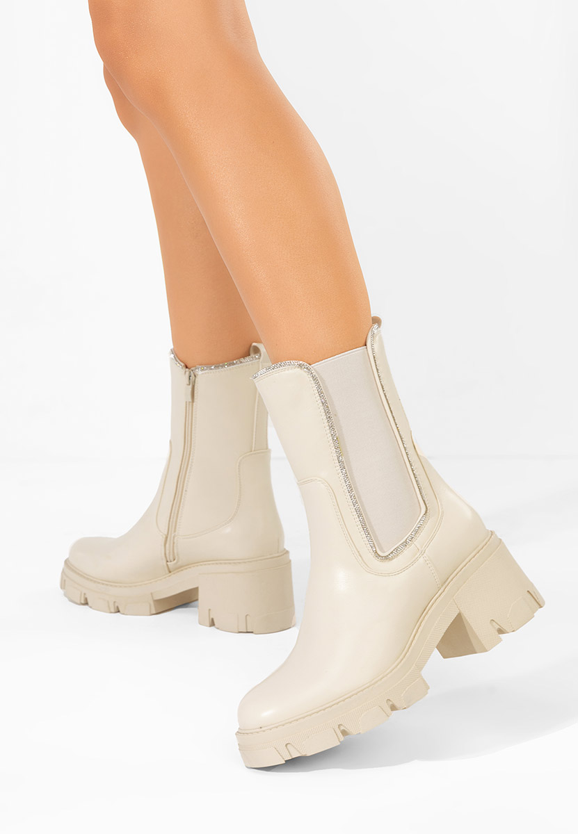 Ženske gležnjače Justine bež