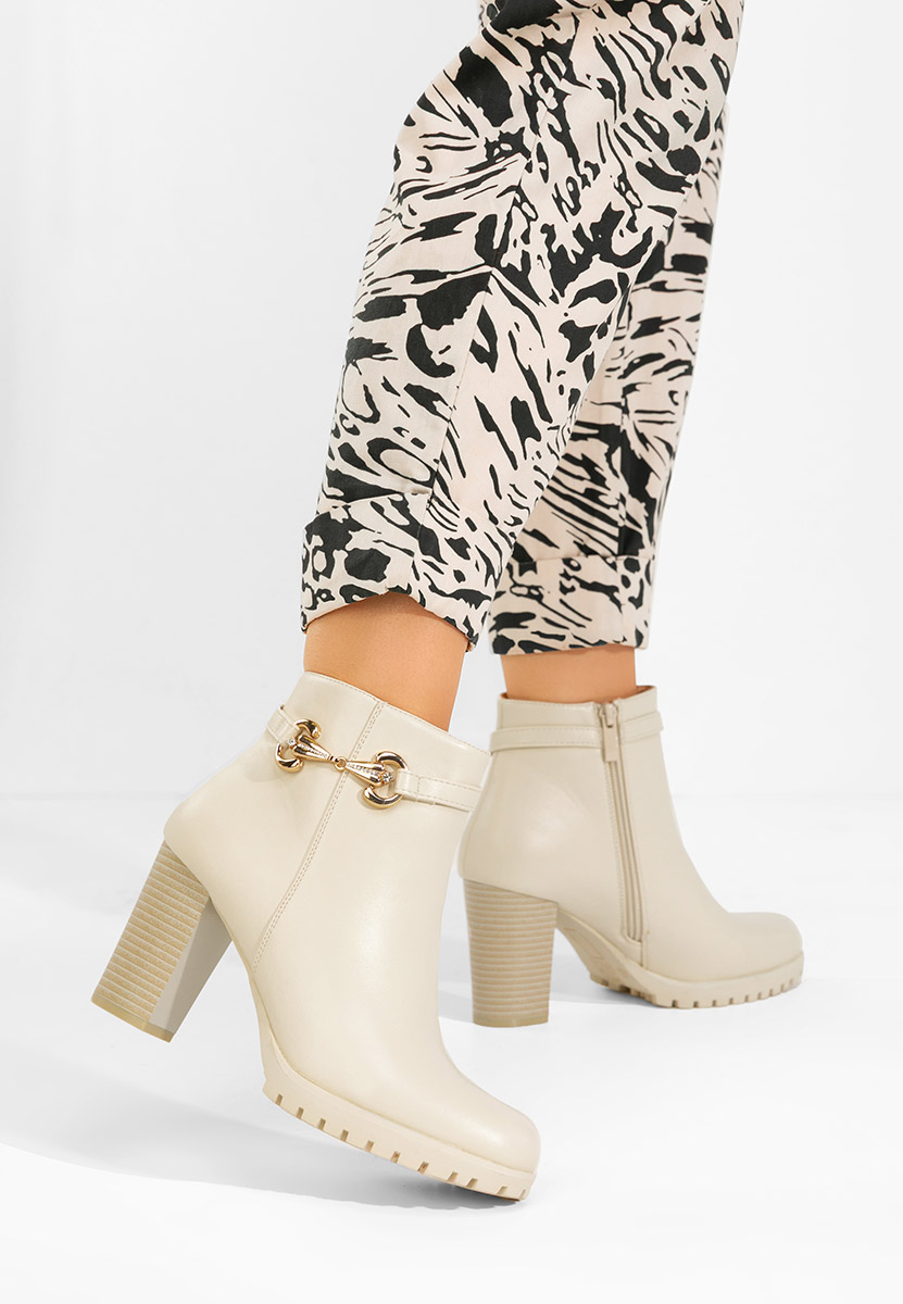 Gležnjače na block petu Nesia bež