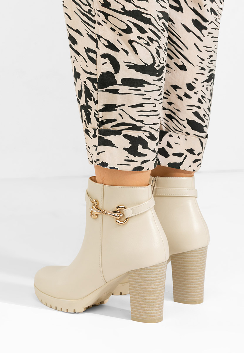 Gležnjače na block petu Nesia bež