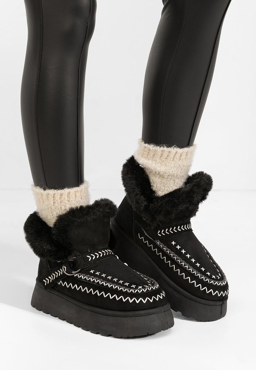 Gležnjače s platformom Tavoria crno