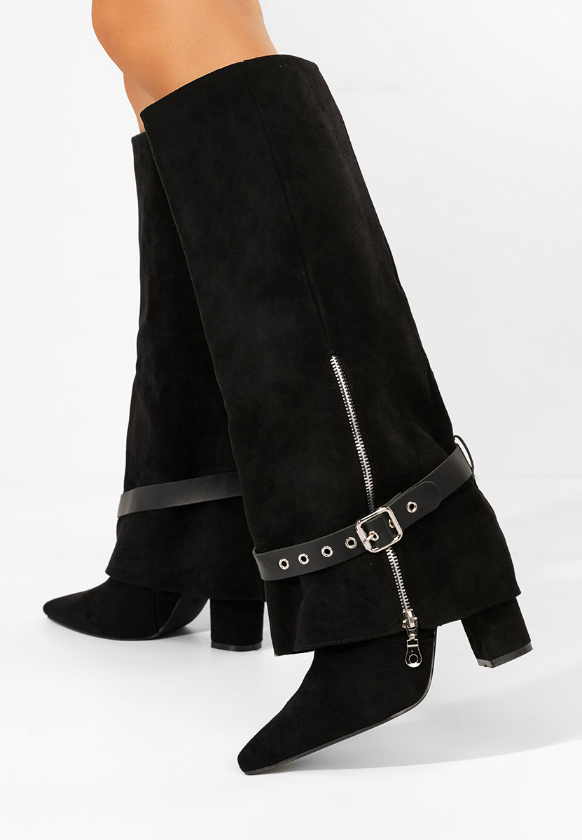 Čizmice na blok petu Scotia crno