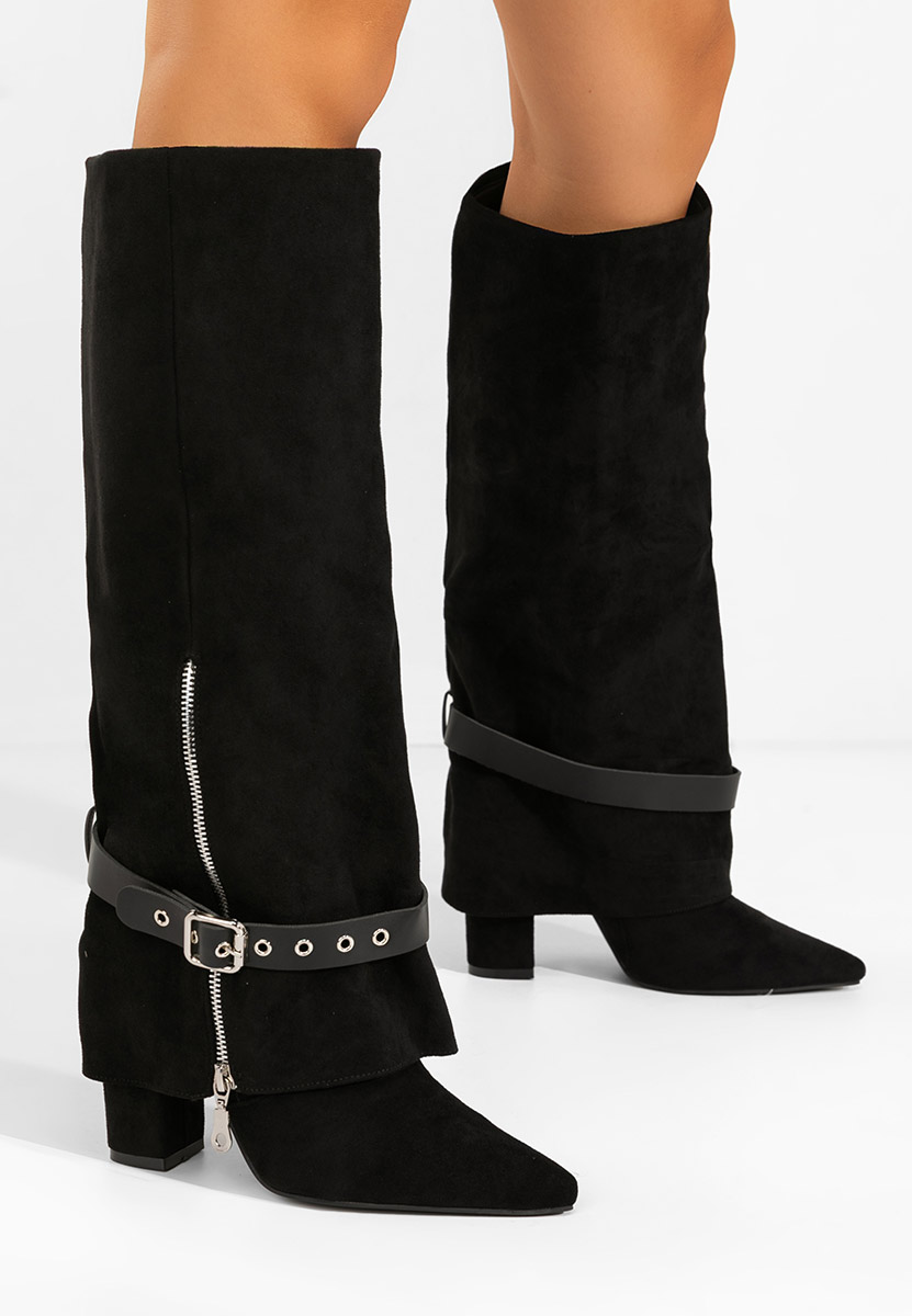 Čizmice na blok petu Scotia crno