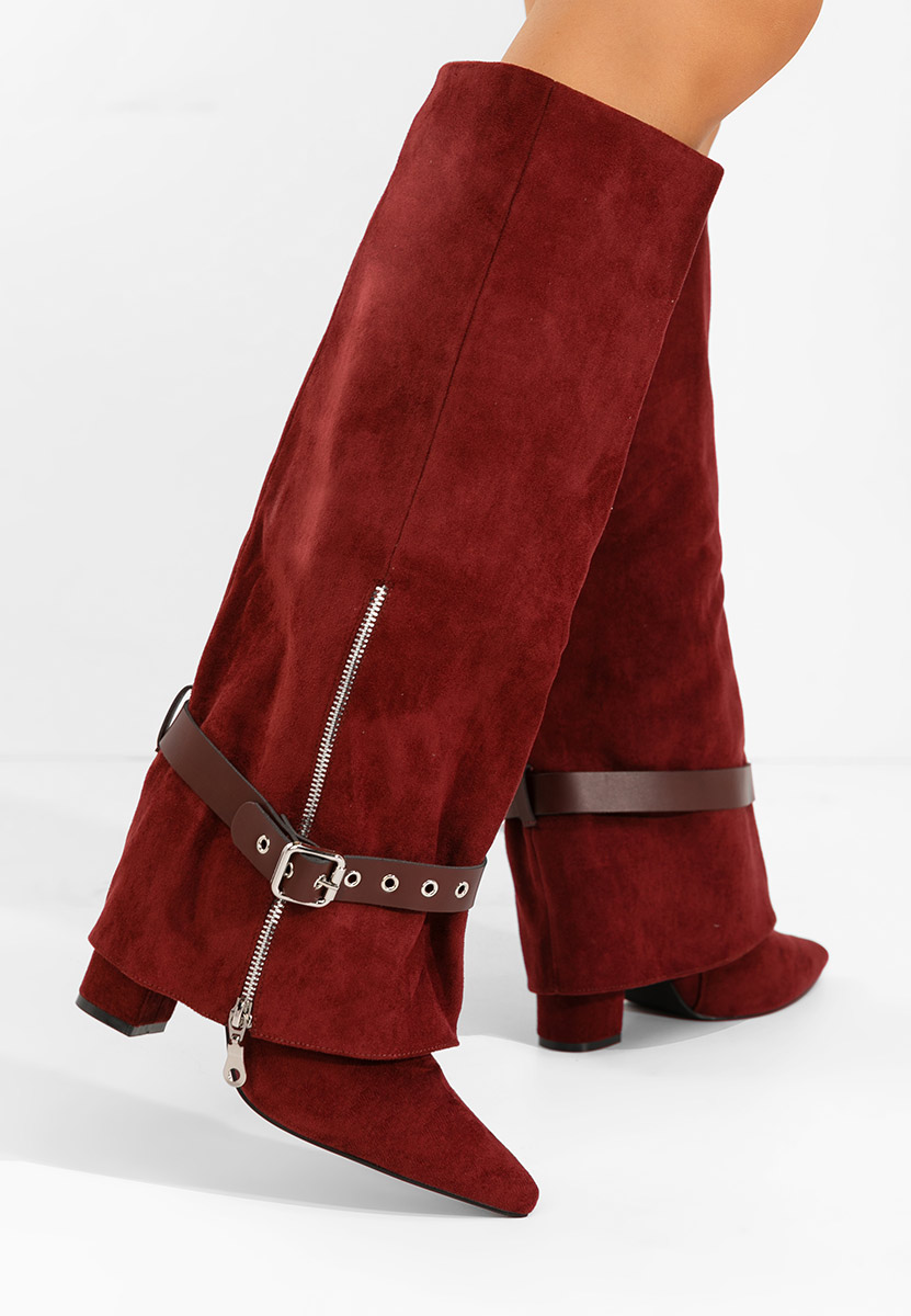 Čizmice na blok petu Scotia granat