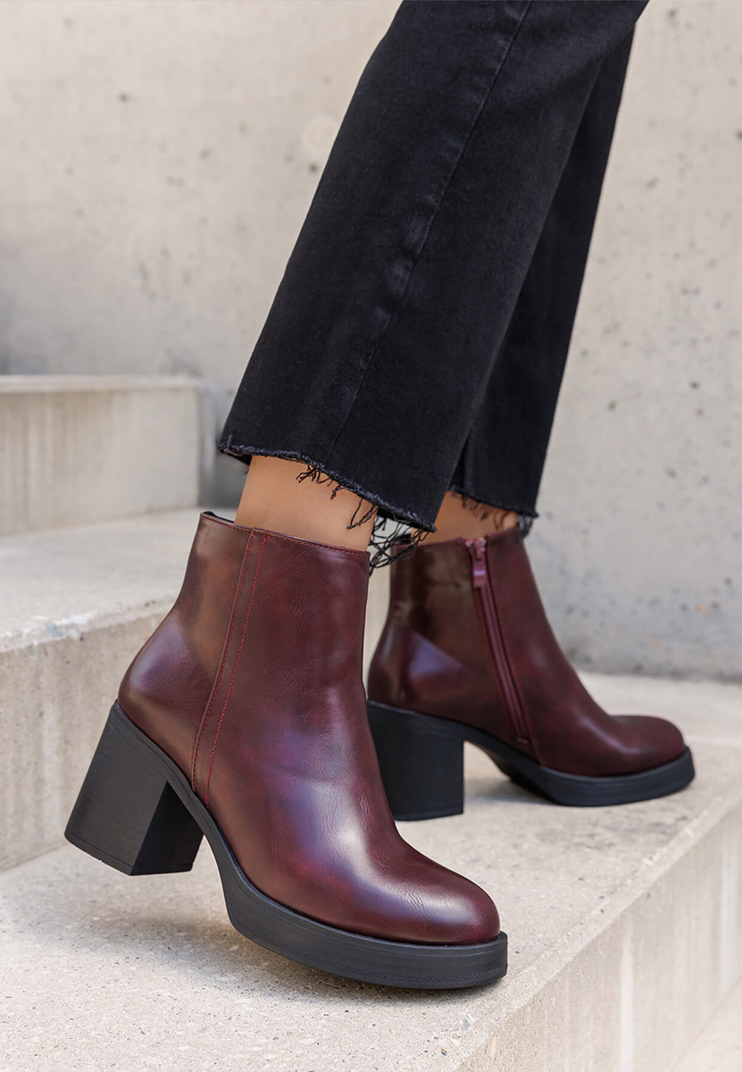 Gležnjače na block petu Denisia bordo