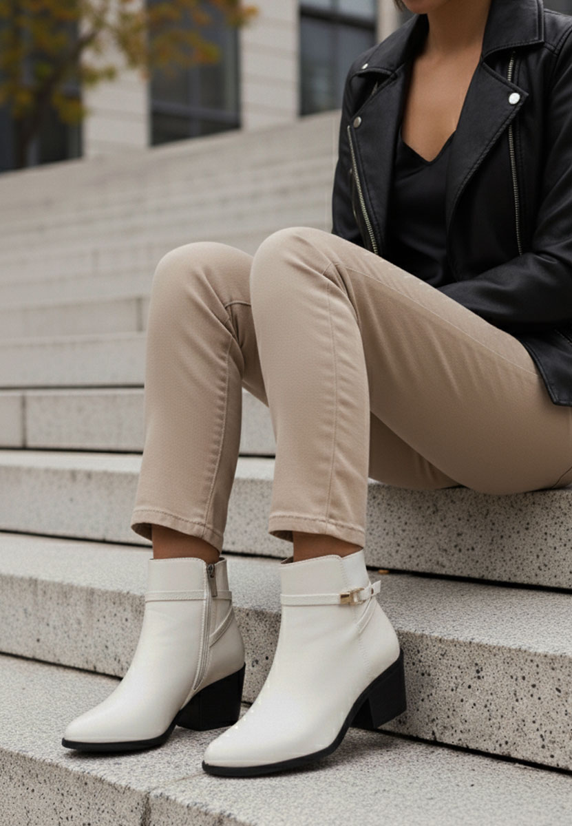 Gležnjače na block petu Odelina bež