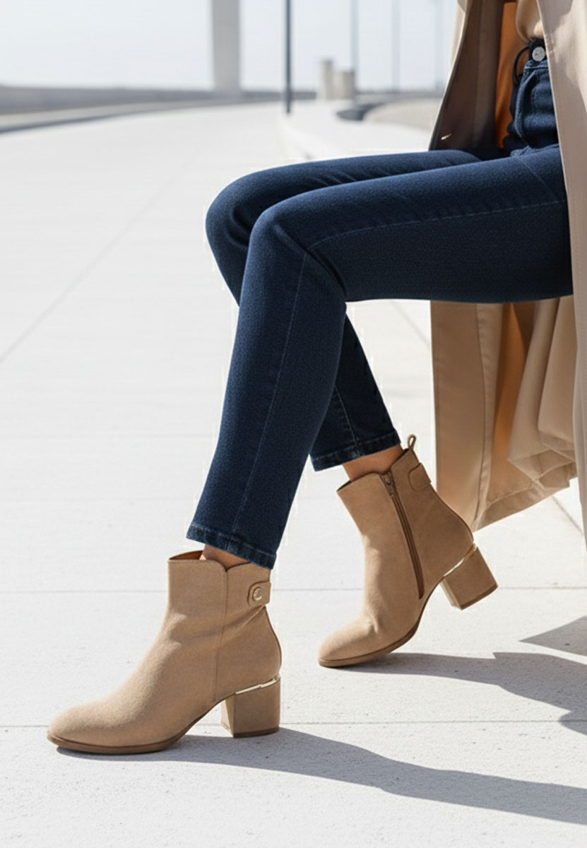 Gležnjače na block petu Sikora kaki