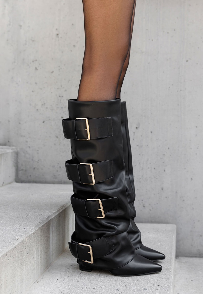 Čizmice na blok petu Jefery crno