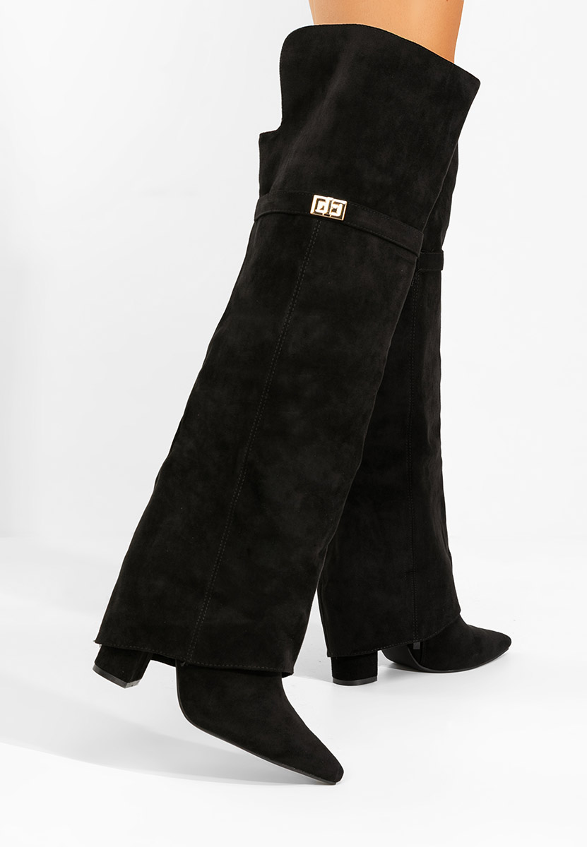 Čiizme iznad koljena Crisia V2 crno