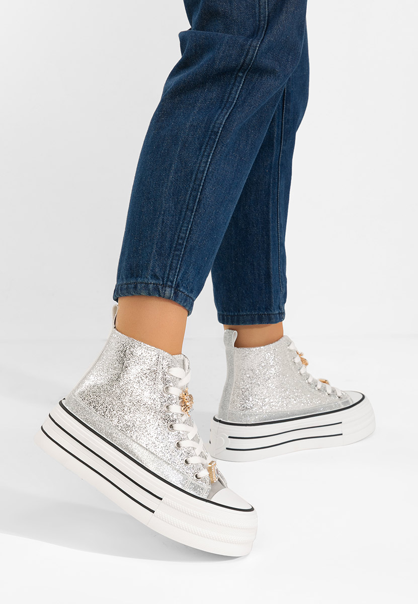 Tenisice s Platformom Trixy srebrno