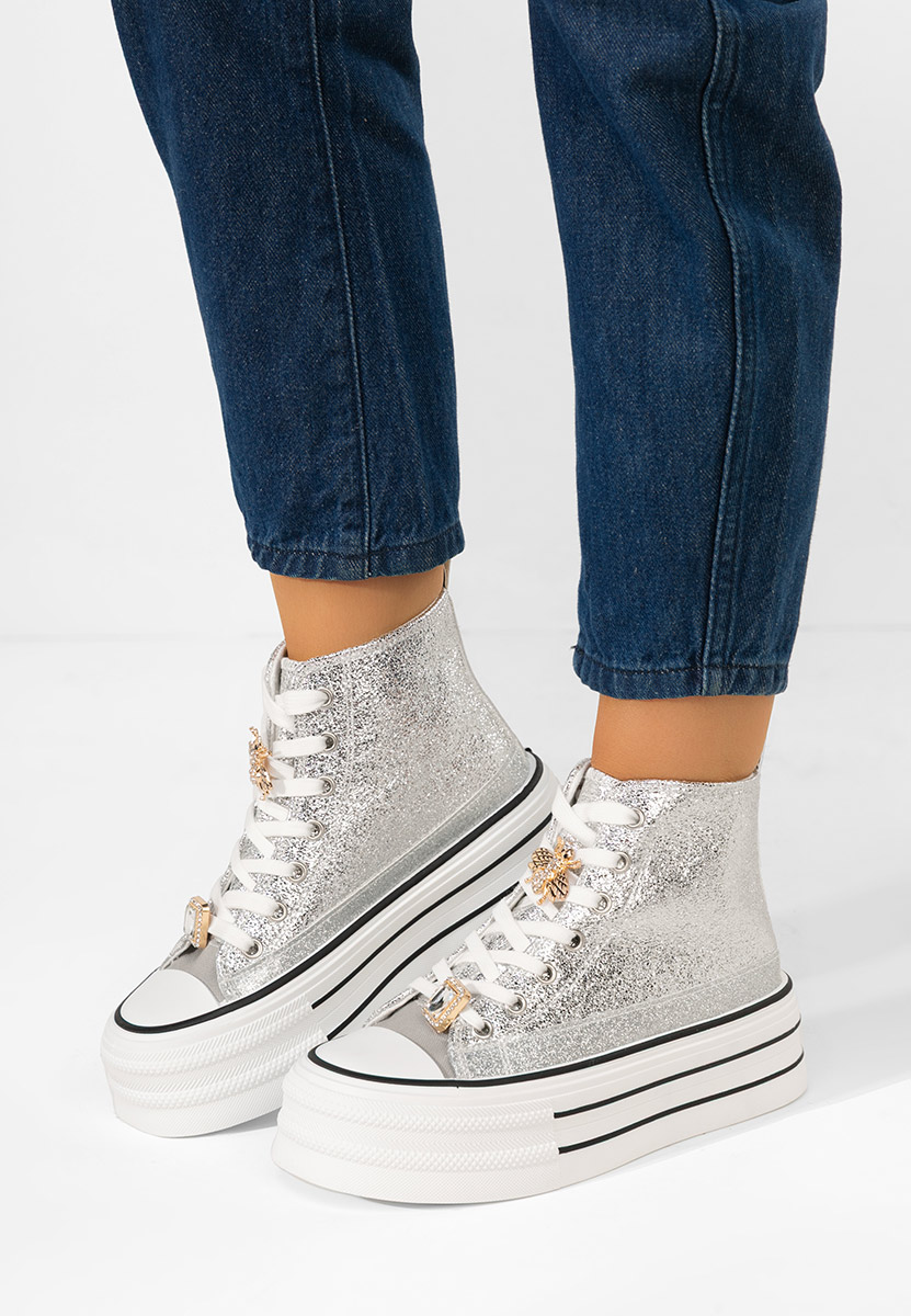 Tenisice s Platformom Trixy srebrno