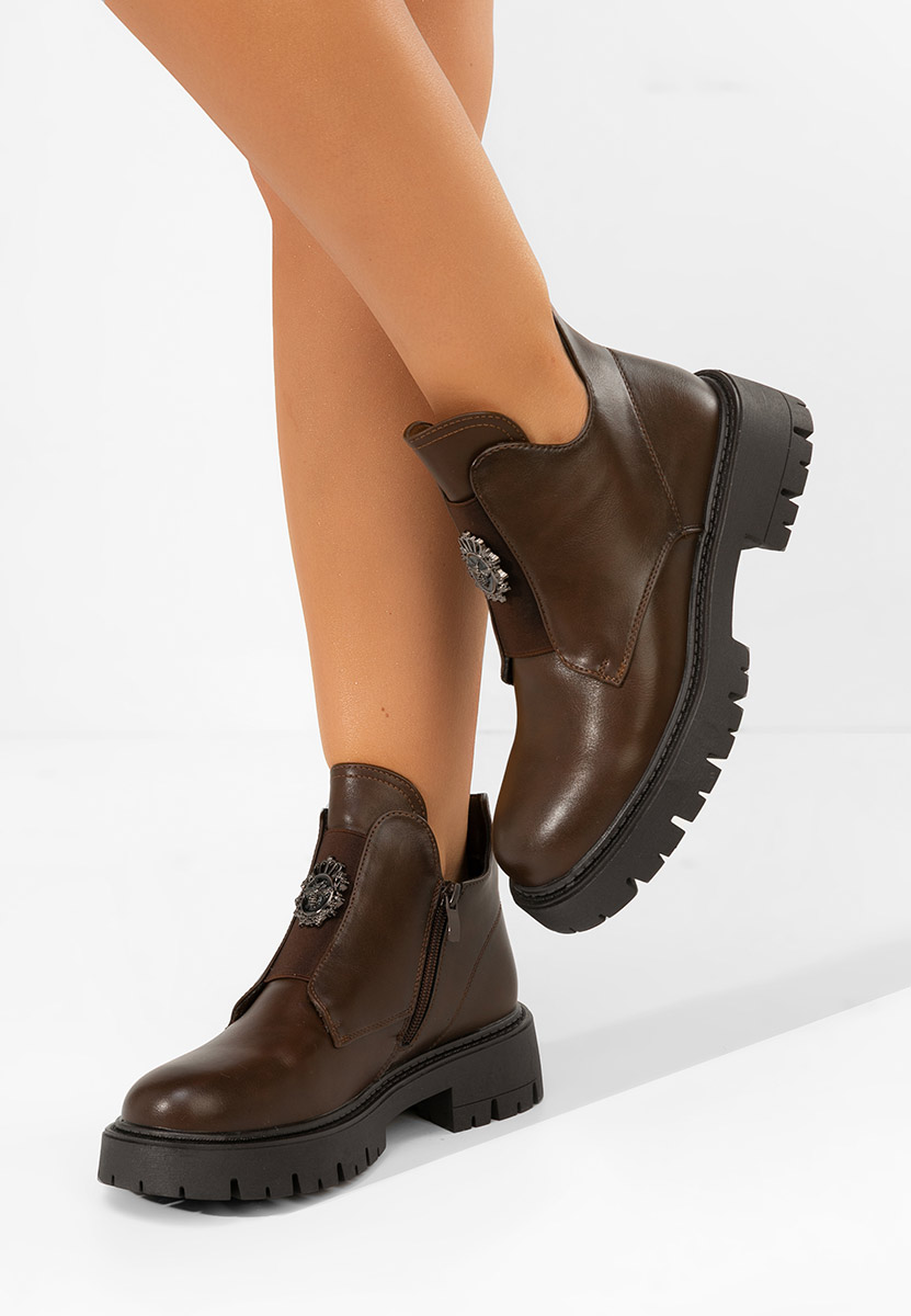 Ženske gležnjače Daviria braon