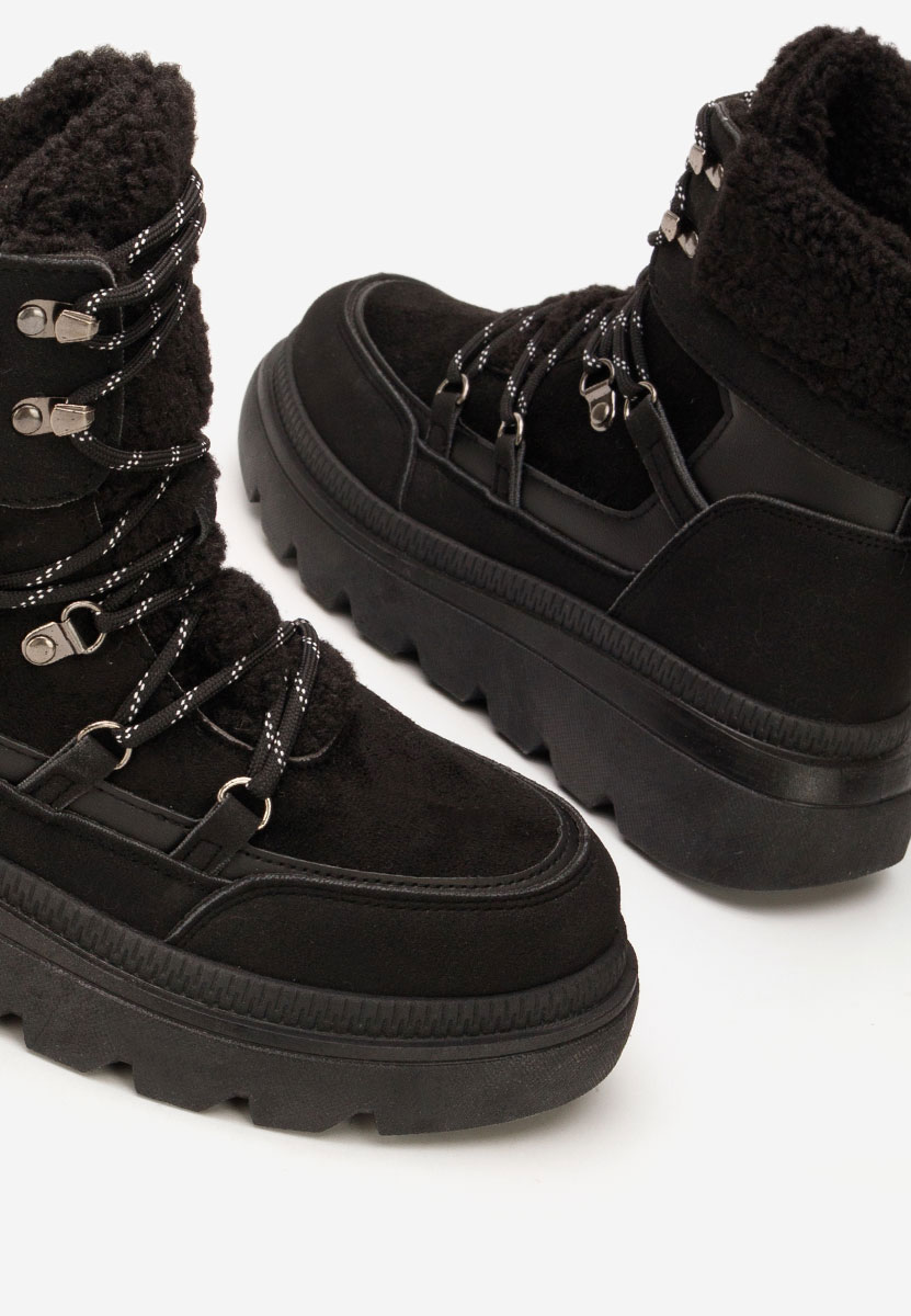 Gležnjače s platformom Mavira crno