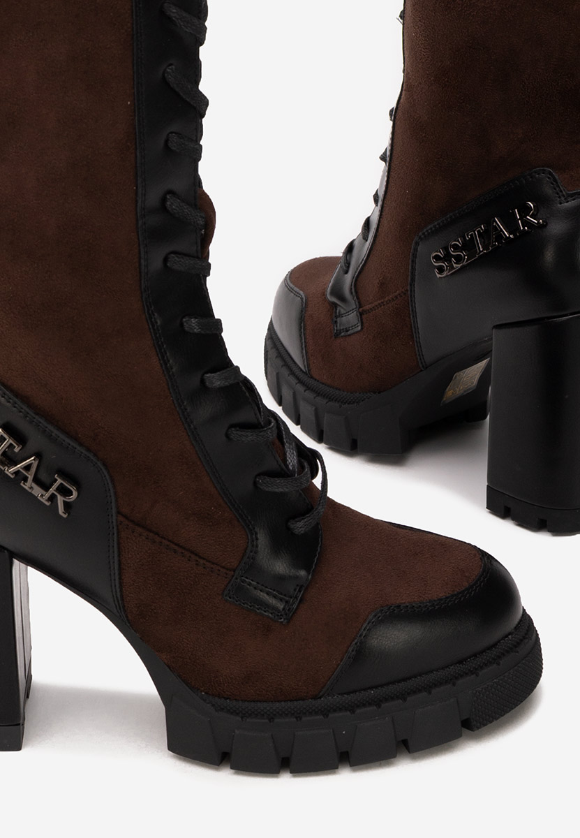 Gležnjače na block petu Anahi braon