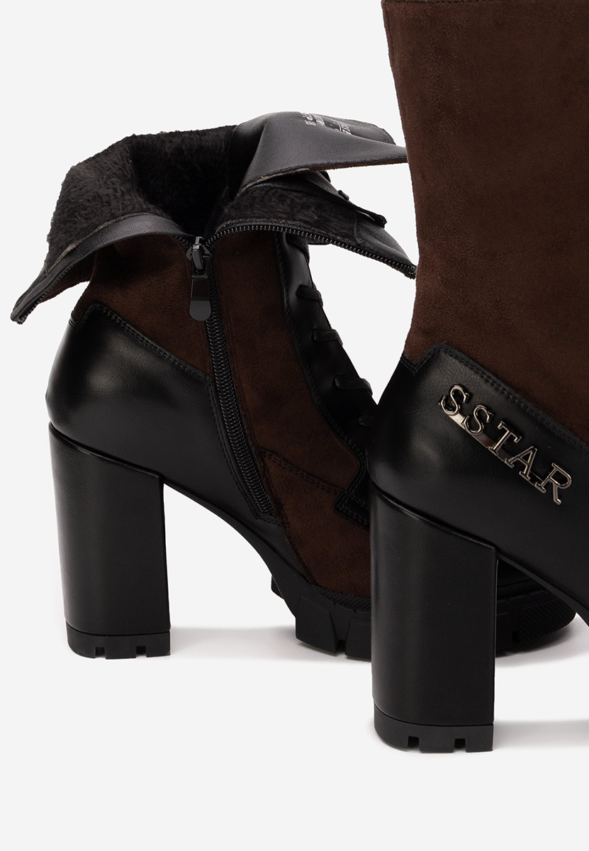 Gležnjače na block petu Anahi braon