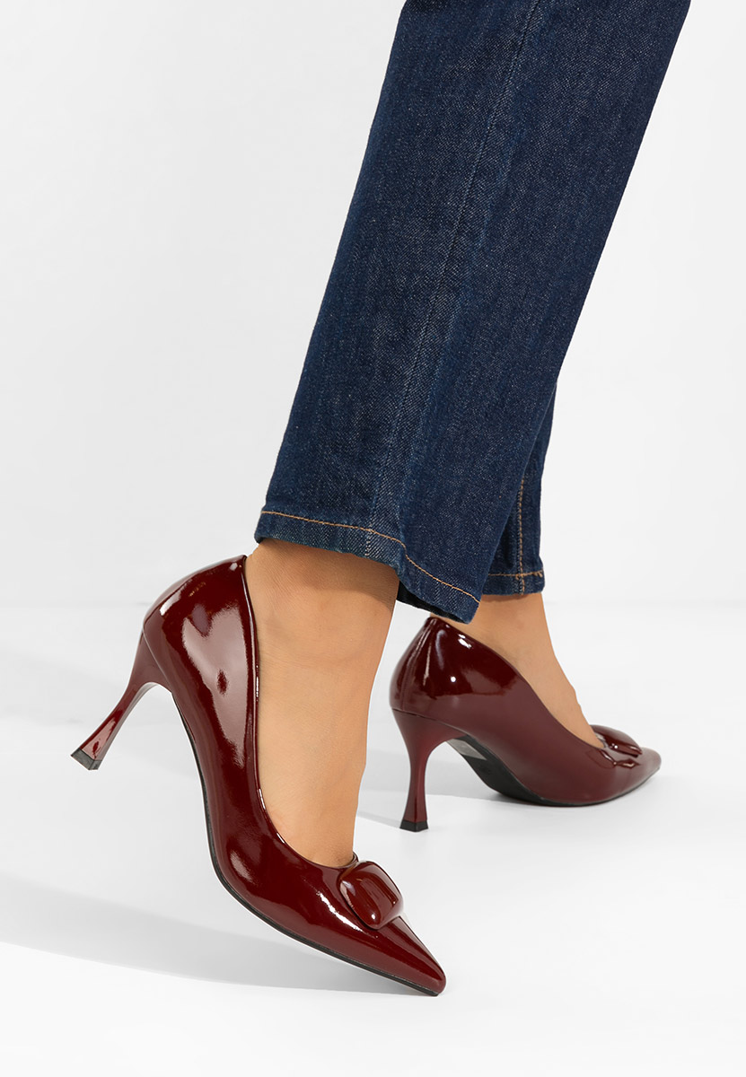 Štikle Sonnia vinsko crvena