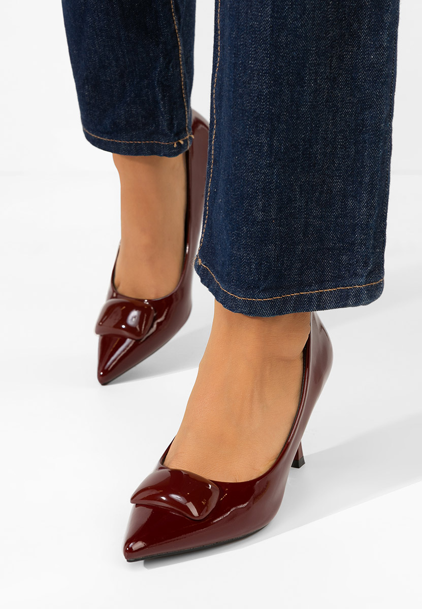 Štikle Sonnia vinsko crvena