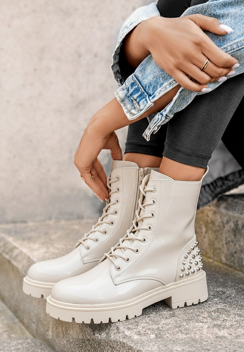 Ženske Gležnjače s platformom Erminia bež