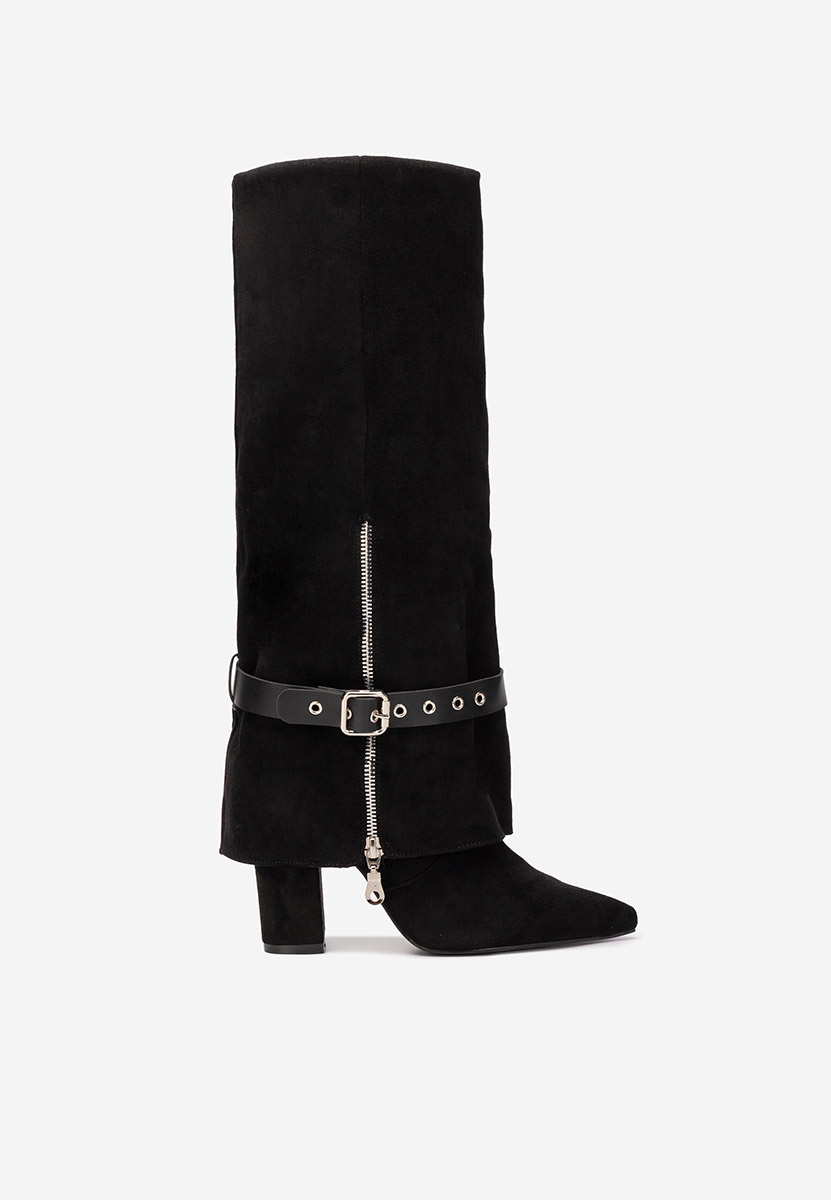 Čizmice na blok petu Scotia crno