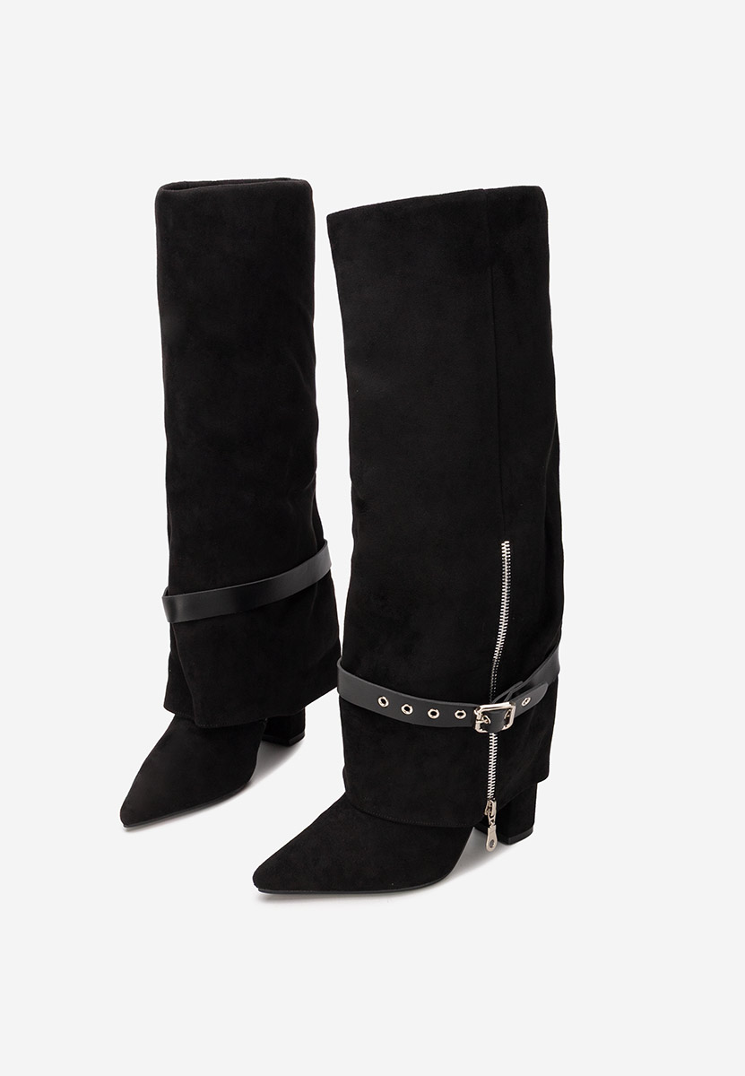 Čizmice na blok petu Scotia crno