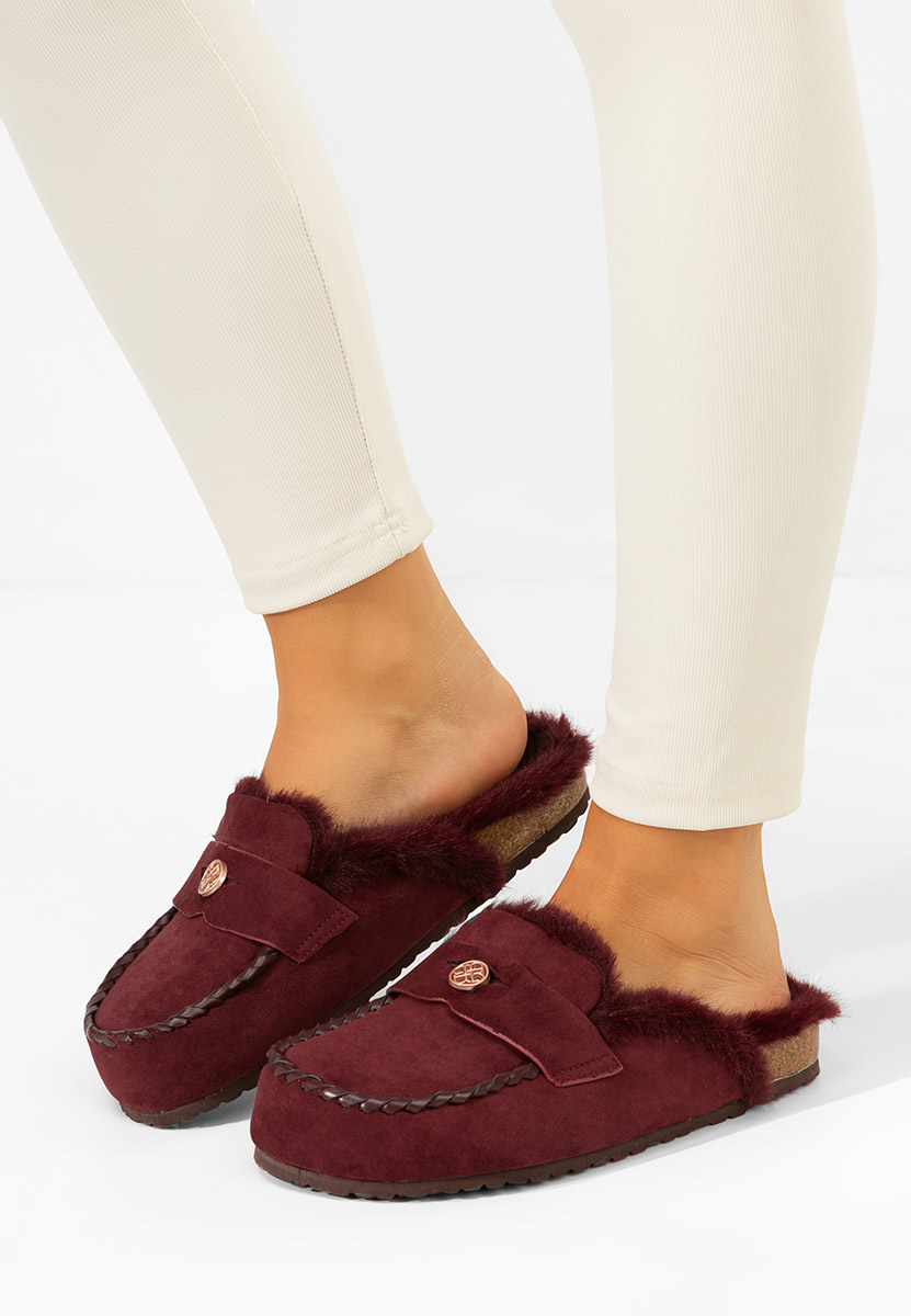 Ženske klompa Mirania vinsko crvena