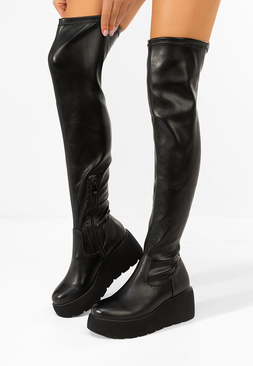 Čiizme iznad koljena Adeona crno