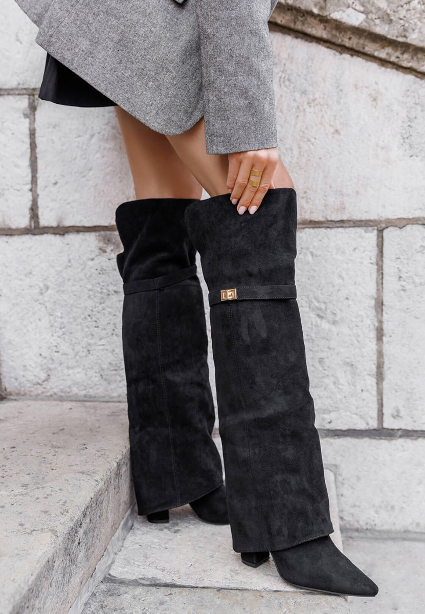 Čiizme iznad koljena Crisia V2 crno