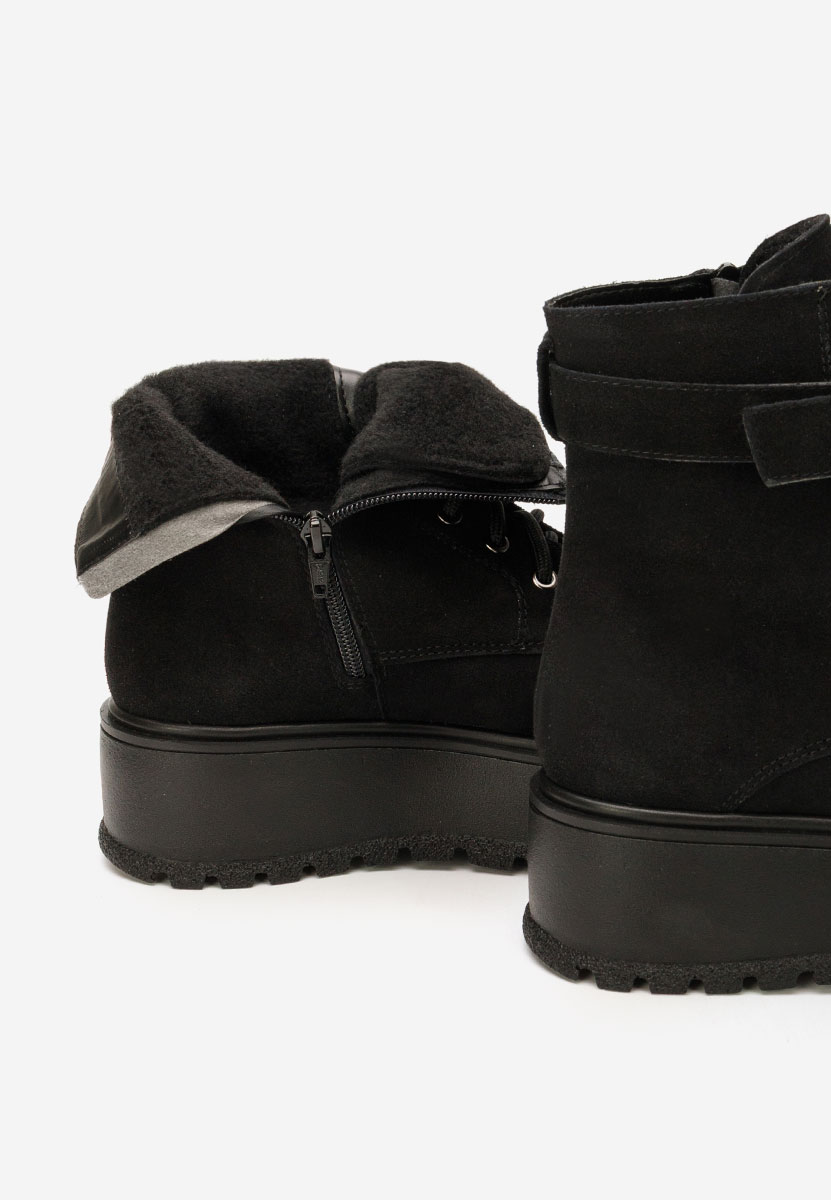 Gležnjače s platformom Astrid V6 crno