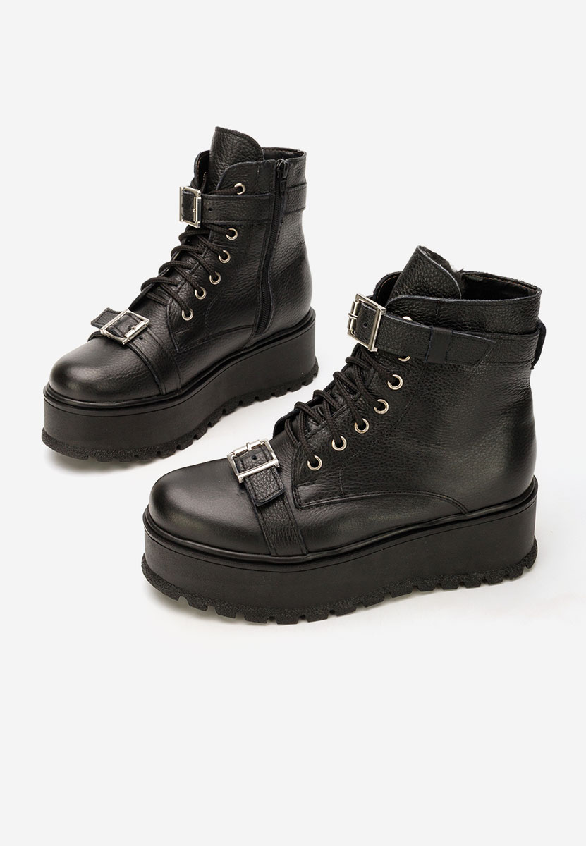 Gležnjače s platformom Astrid V5 crno