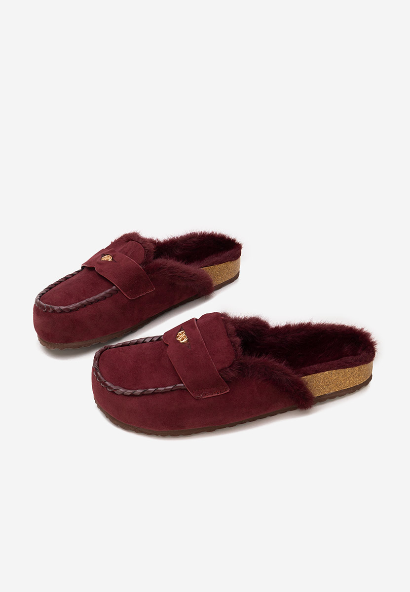 Ženske klompa Mirania vinsko crvena