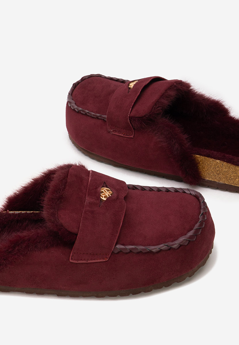 Ženske klompa Mirania vinsko crvena