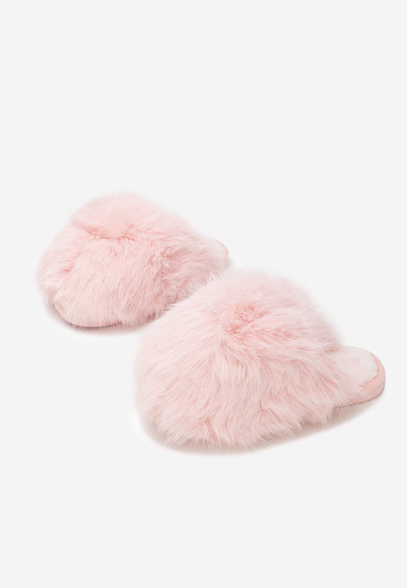 Papuče sa krznom Vesoria ružičasto