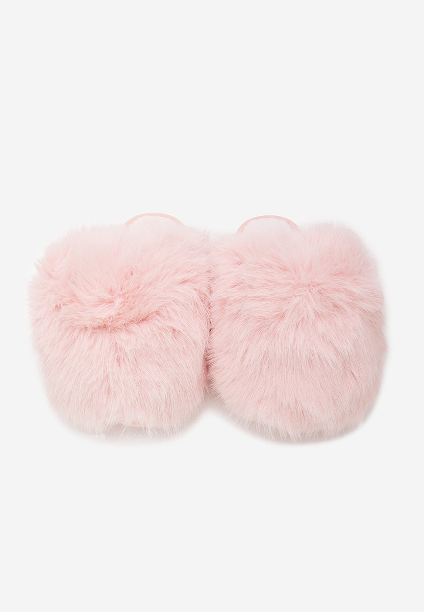 Papuče sa krznom Vesoria ružičasto