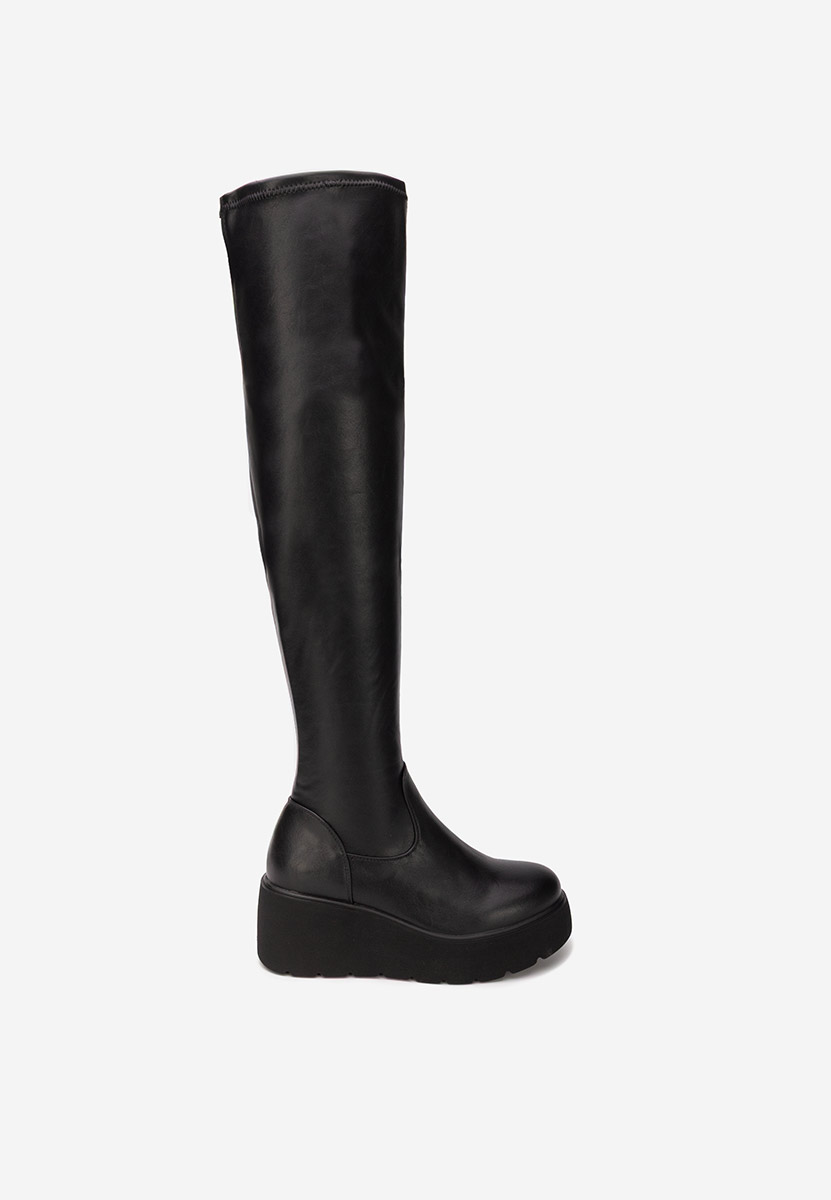 Čiizme iznad koljena Adeona crno