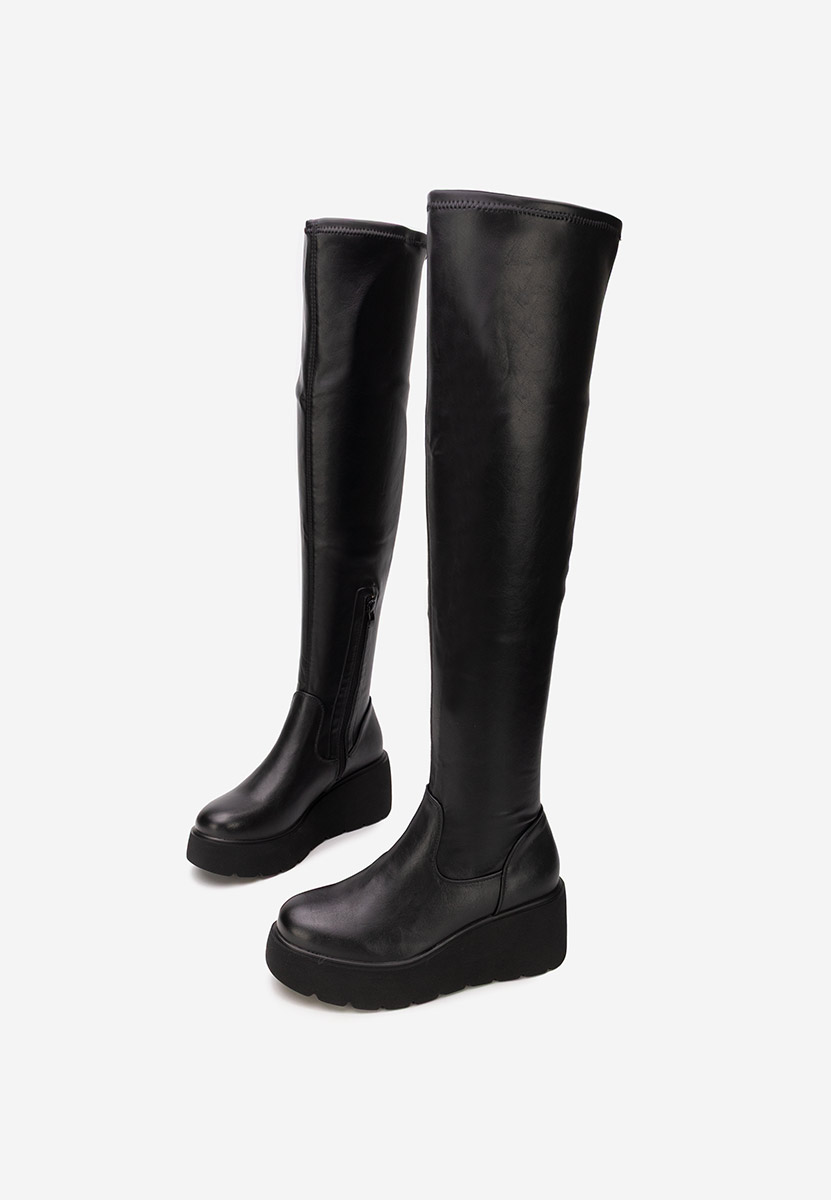 Čiizme iznad koljena Adeona crno