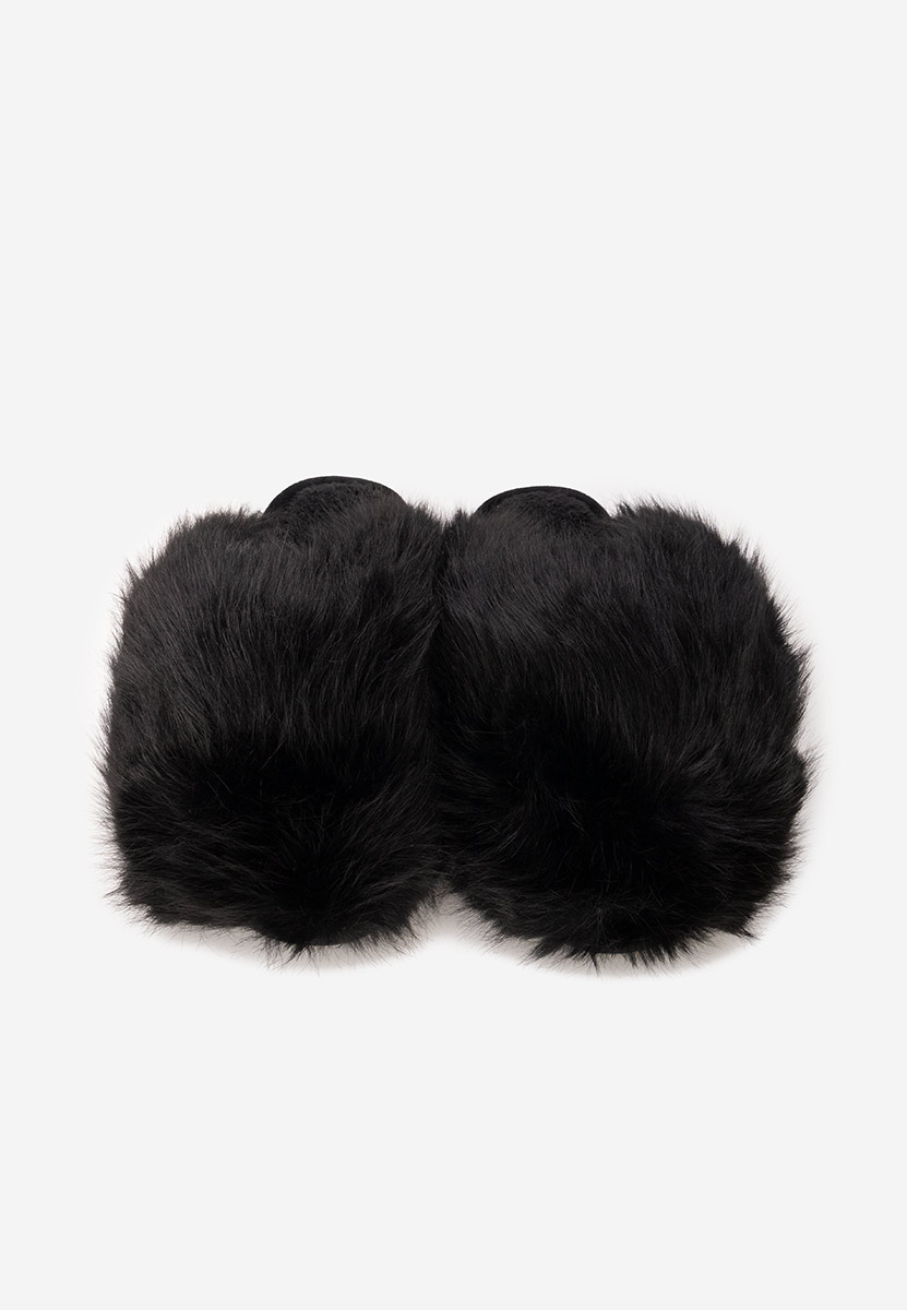 Papuče sa krznom Vesoria crno