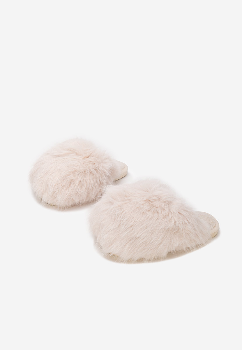 Papuče sa krznom Vesoria bež