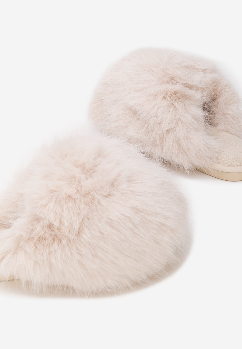 Papuče sa krznom Vesoria bež