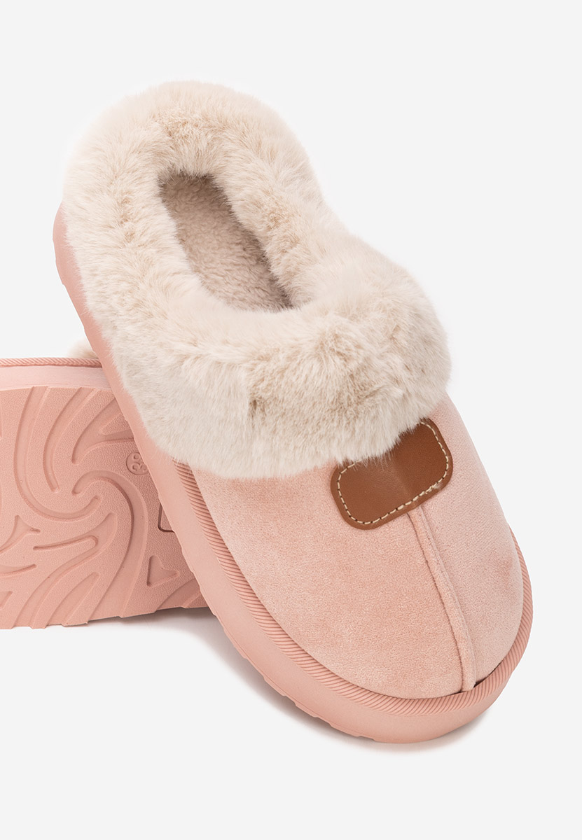 Papuče sa krznom Flufina ružičasto