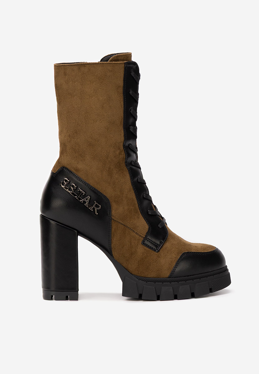 Gležnjače na block petu Anahi V2 braon