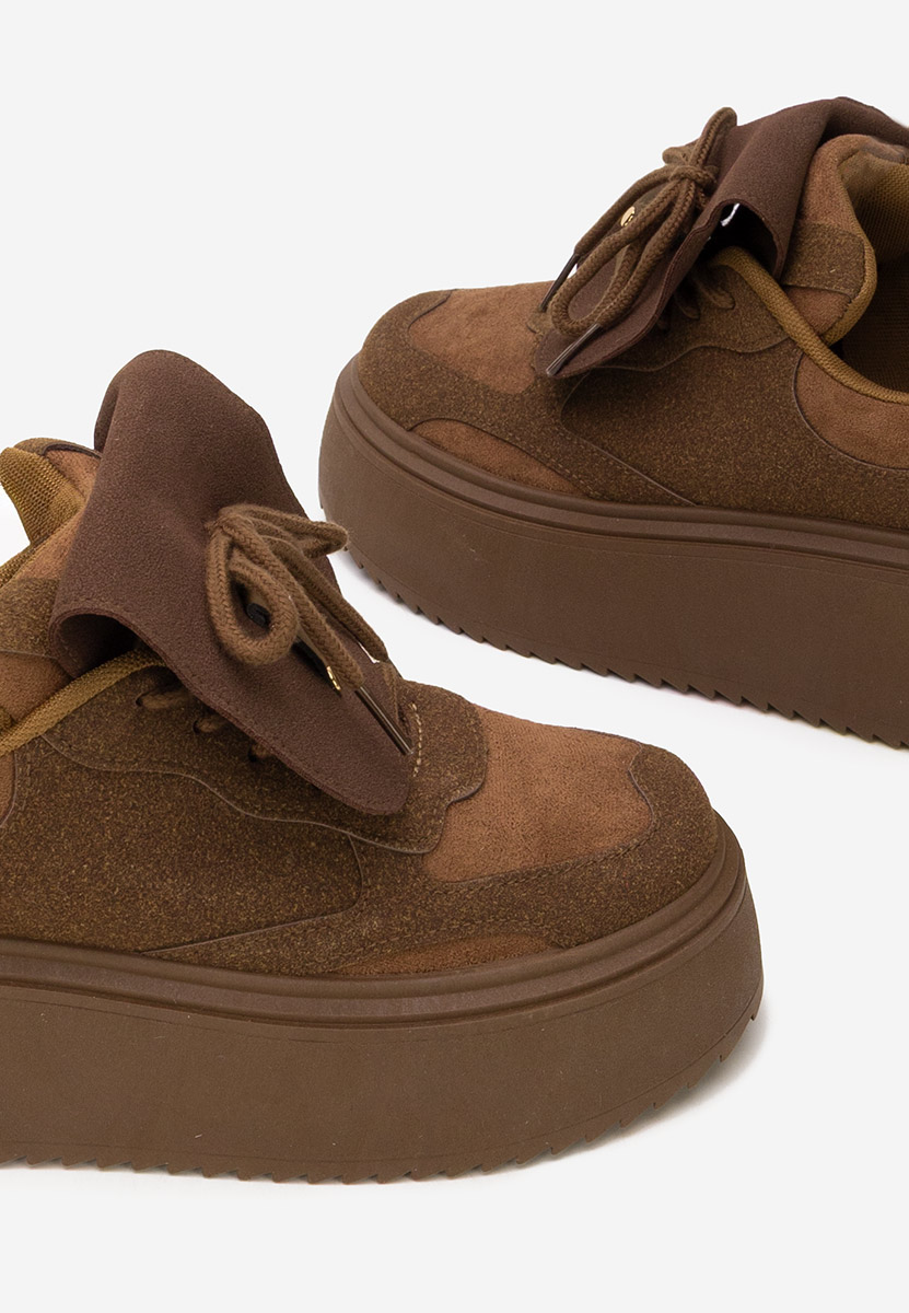 Tenisice sa platformom Oliveia braon