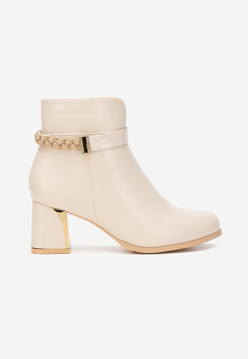 Gležnjače na block petu Delivora bež