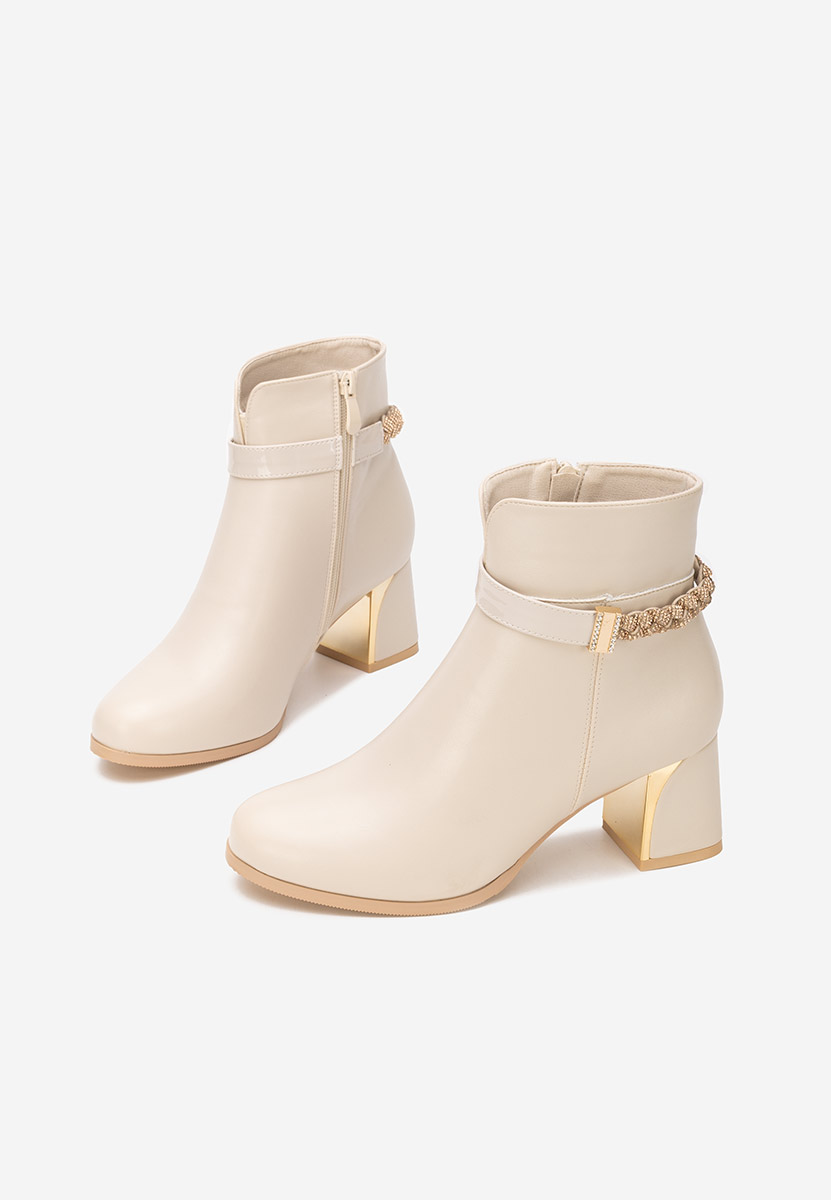 Gležnjače na block petu Delivora bež