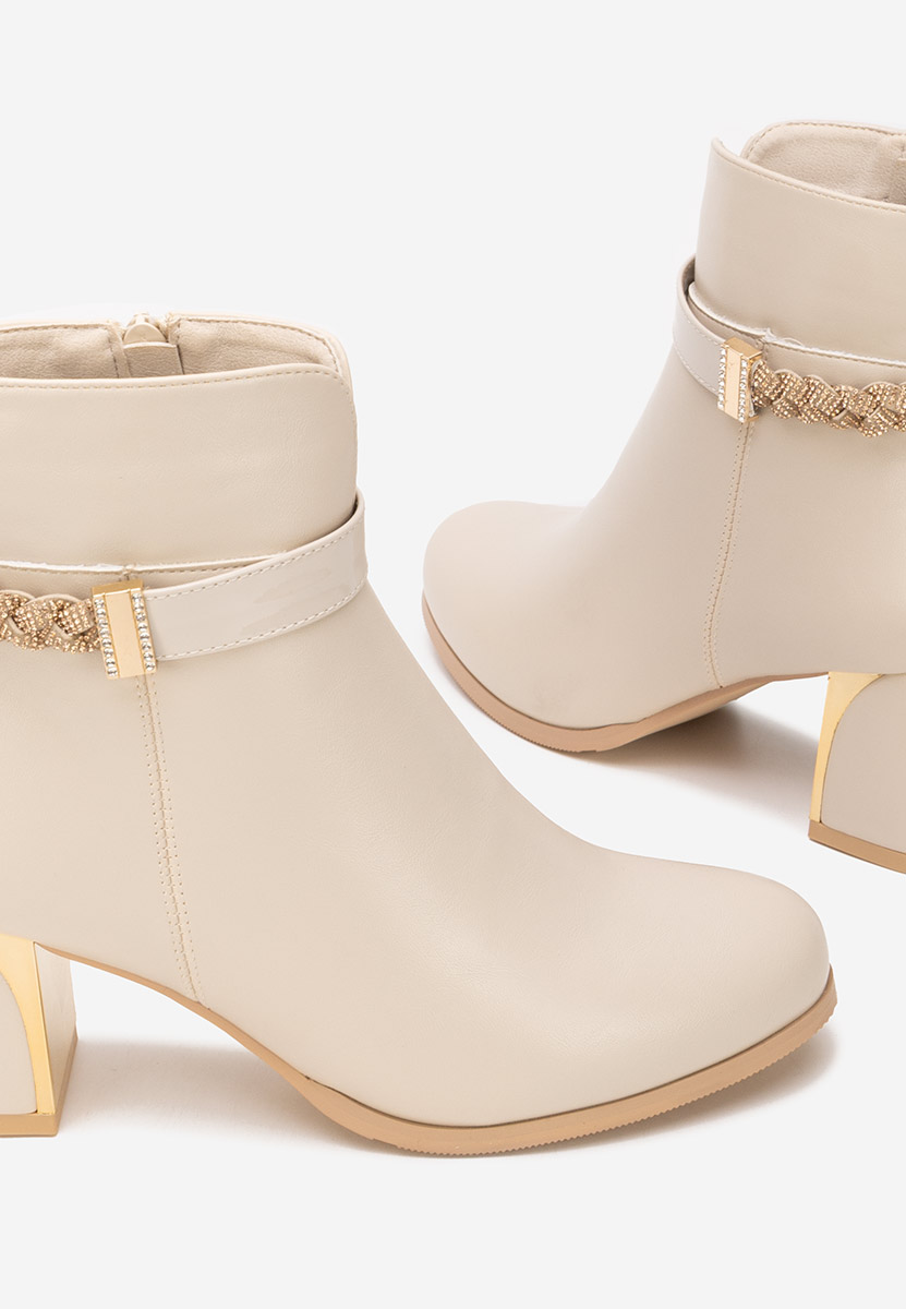 Gležnjače na block petu Delivora bež