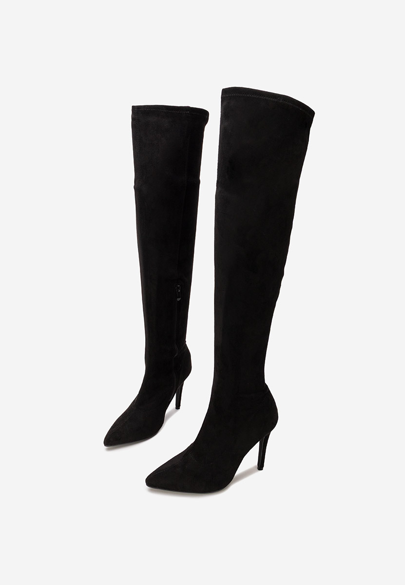 Visoke čizme iznad koljena Glorise crno