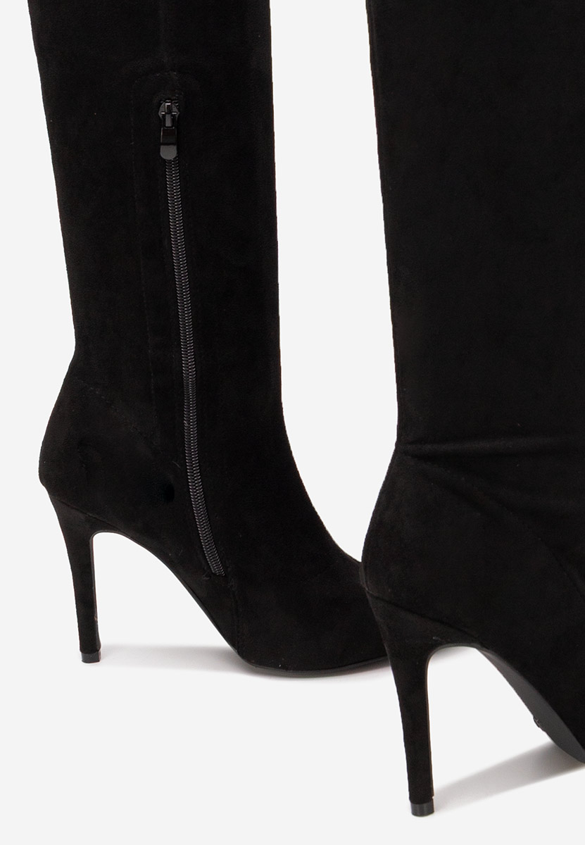 Visoke čizme iznad koljena Glorise crno