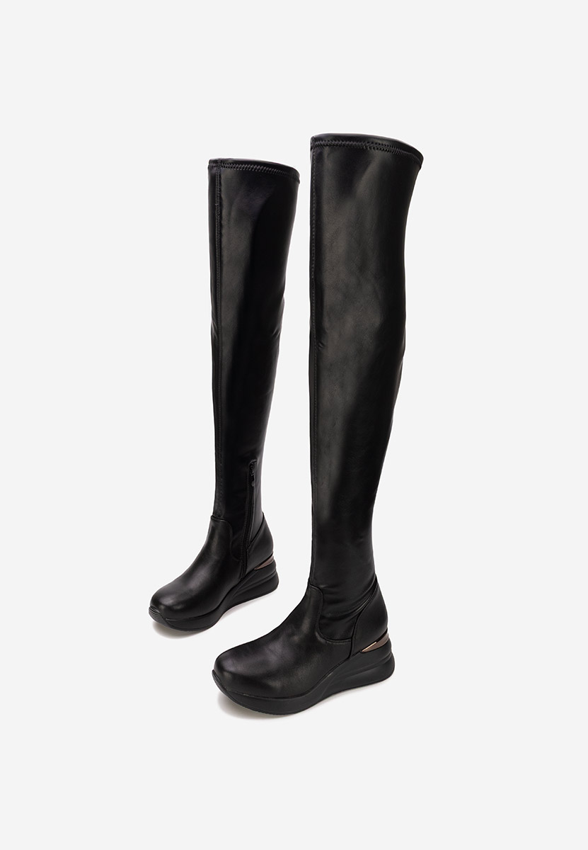 Čiizme iznad koljena Janisia crno